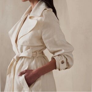 Nwt Banana Republic linen trench coat -  xs